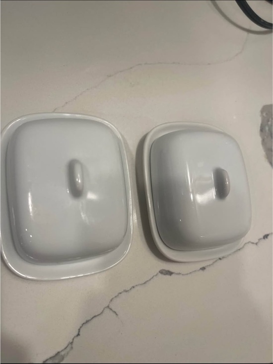 Other - 2 Vintage White Butter Dish